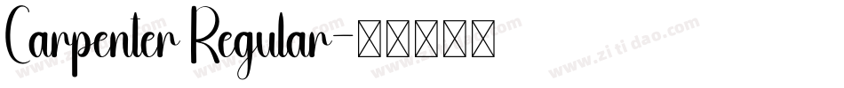 Carpenter Regular字体转换